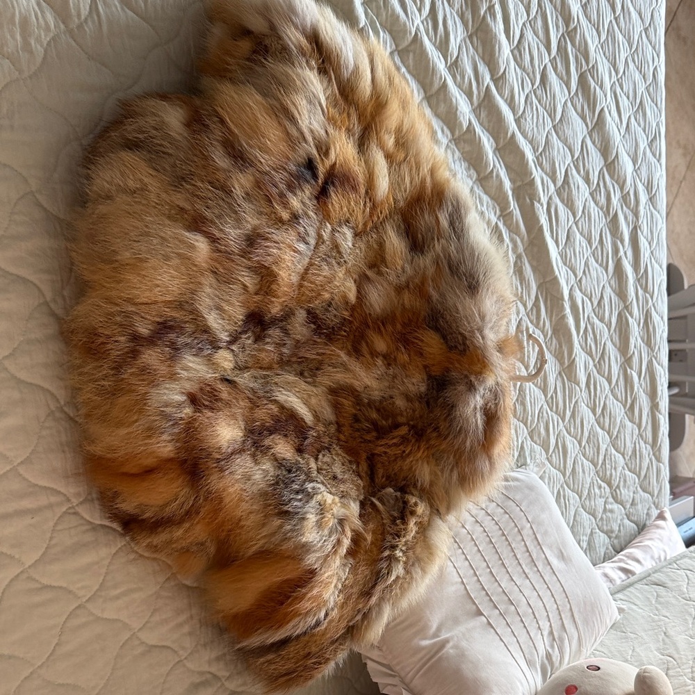 Marciano Fur Vest in Brown and Tan - Picture 4 of 4